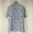 ラルフローレン RALPH LAUREN KNIT OXFORD 総柄ランダム刺繍ストライプ S/S BDポロシャツ メンズ import:XL